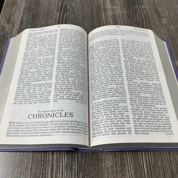 KJV Holy Bible GIANT PRINT Red Letter Purple Leathersoft Thomas Nelson - Picture 14 of 14